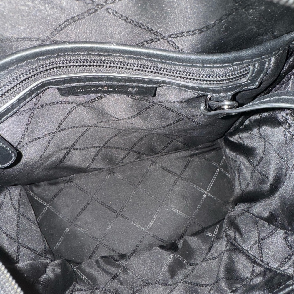 Michael Kors Medium Rhea Backpack In Newsprint Leather - Picture 6 of 6